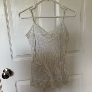 White lace tank top